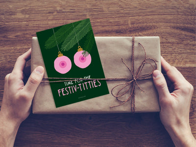 Postkarte / Festiv-Titties