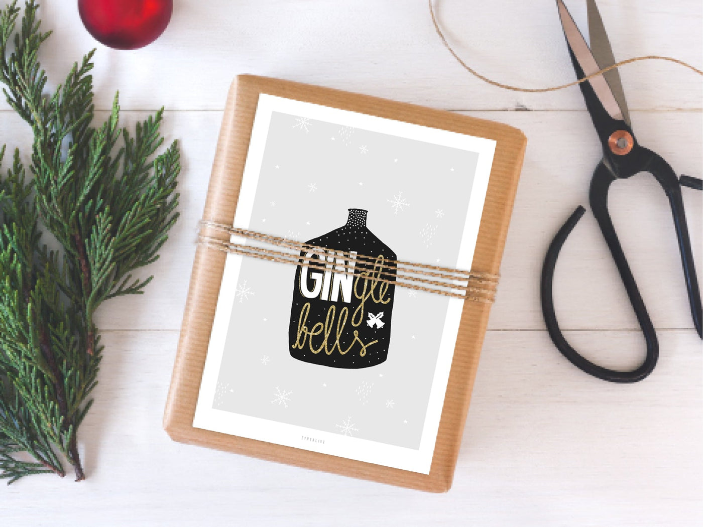 Postkarte / GINgle Bells