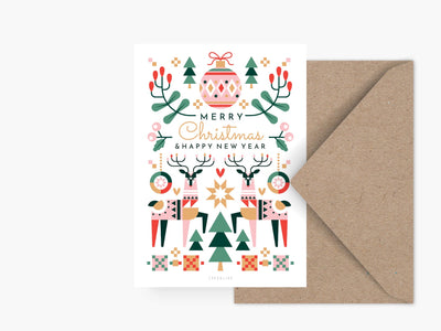 Postkarte / Geometric Christmas No. 2