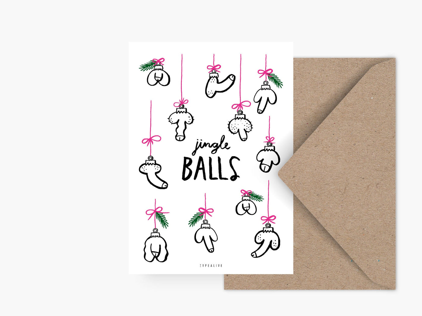 Postkarte / Jingle Balls