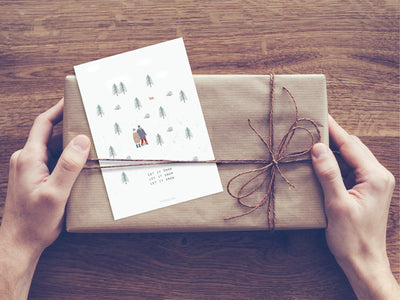 Postkarte / Let It Snow