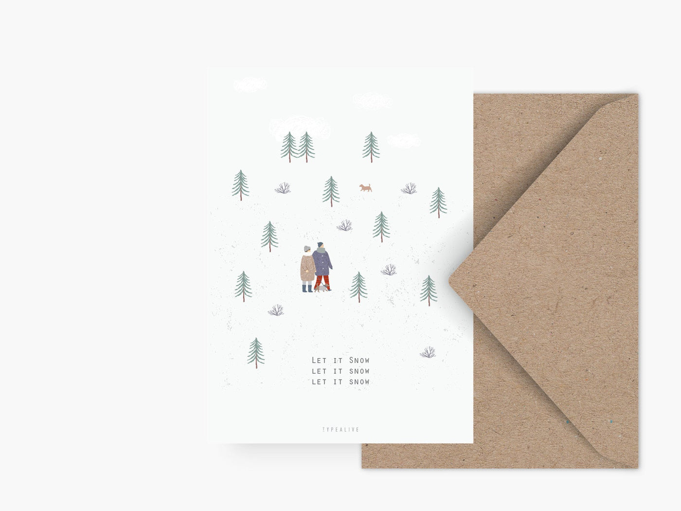 Postkarte / Let It Snow
