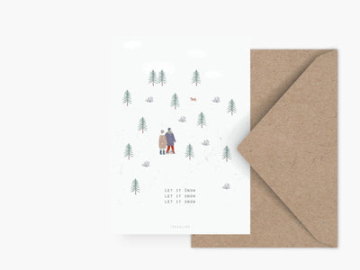 Postkarte / Let It Snow