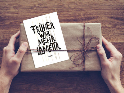 Postkarte / Mehr Lametta