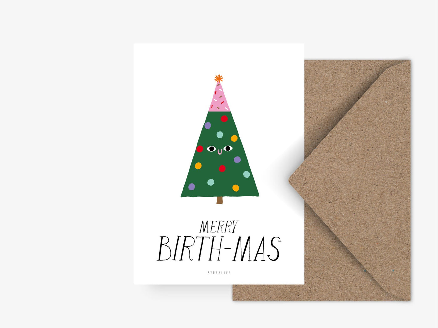 Postkarte / Merry Birth-Mas