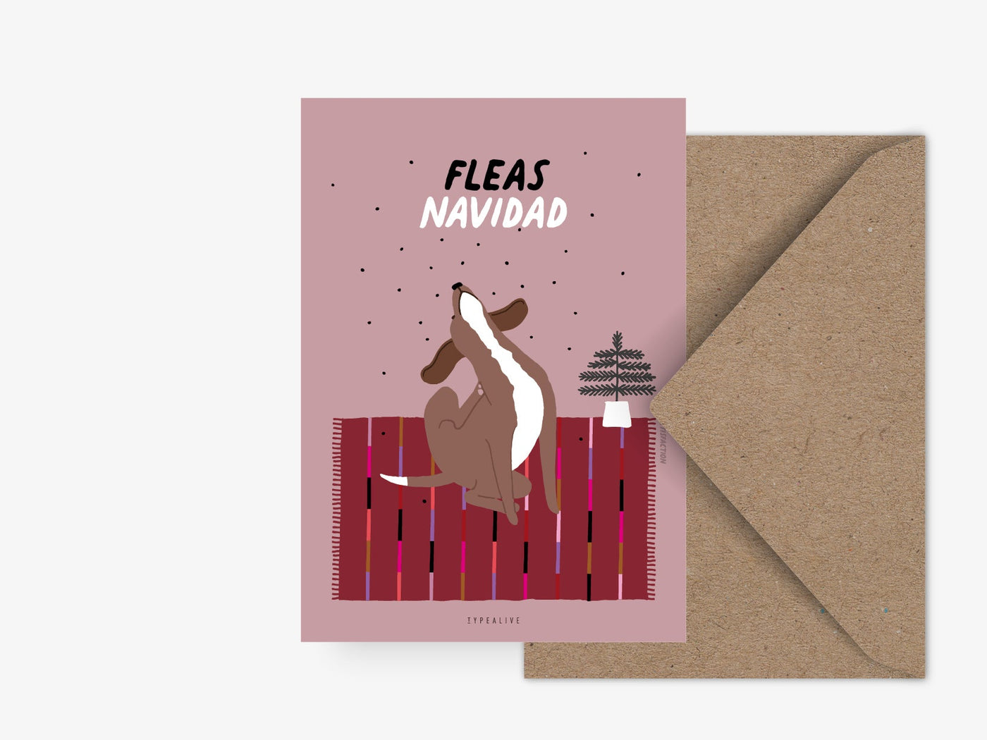 Postkarte / Petisfaction "Dogs" Fleas Navidad