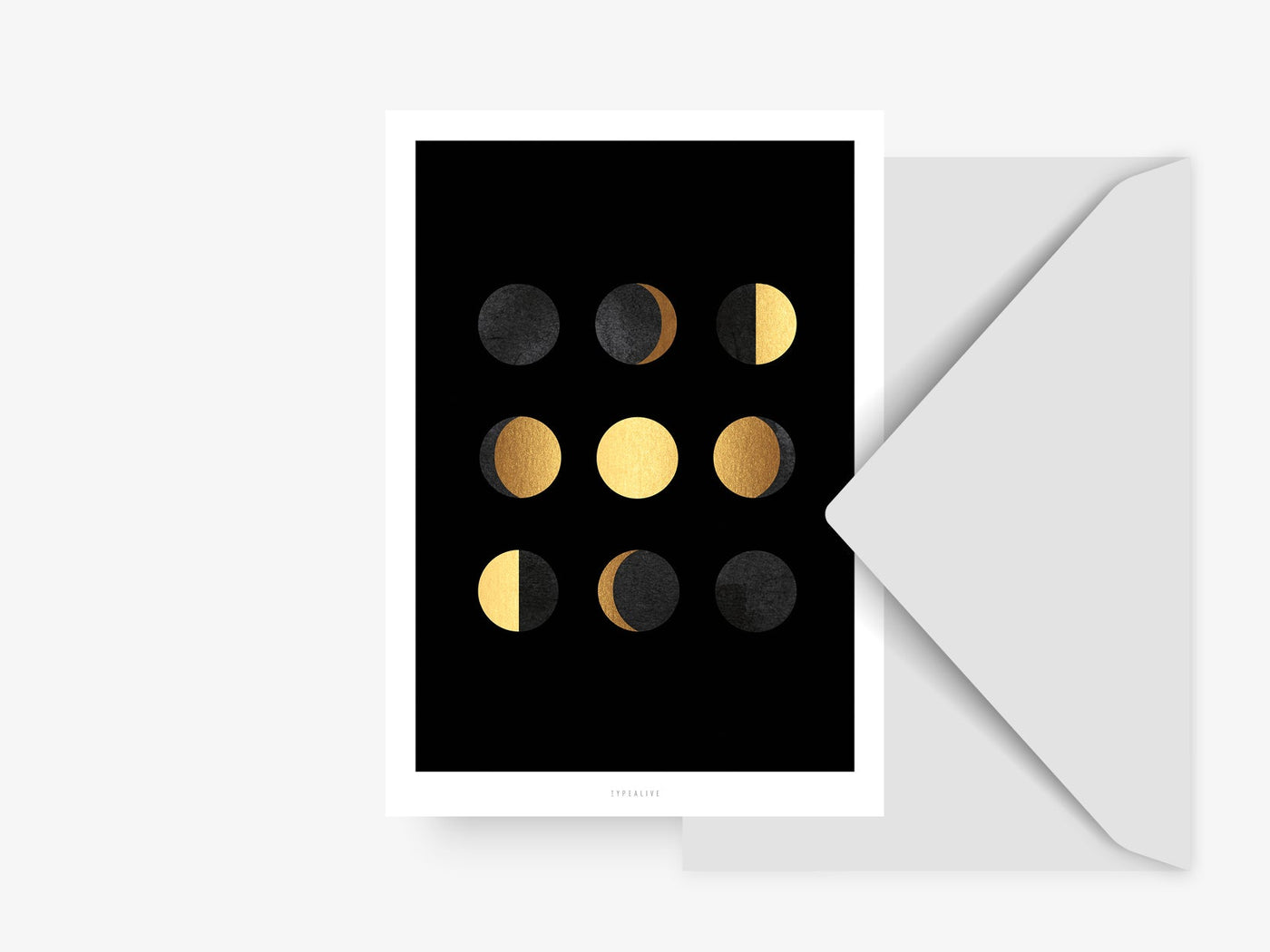 Postkarte / Mondphasen