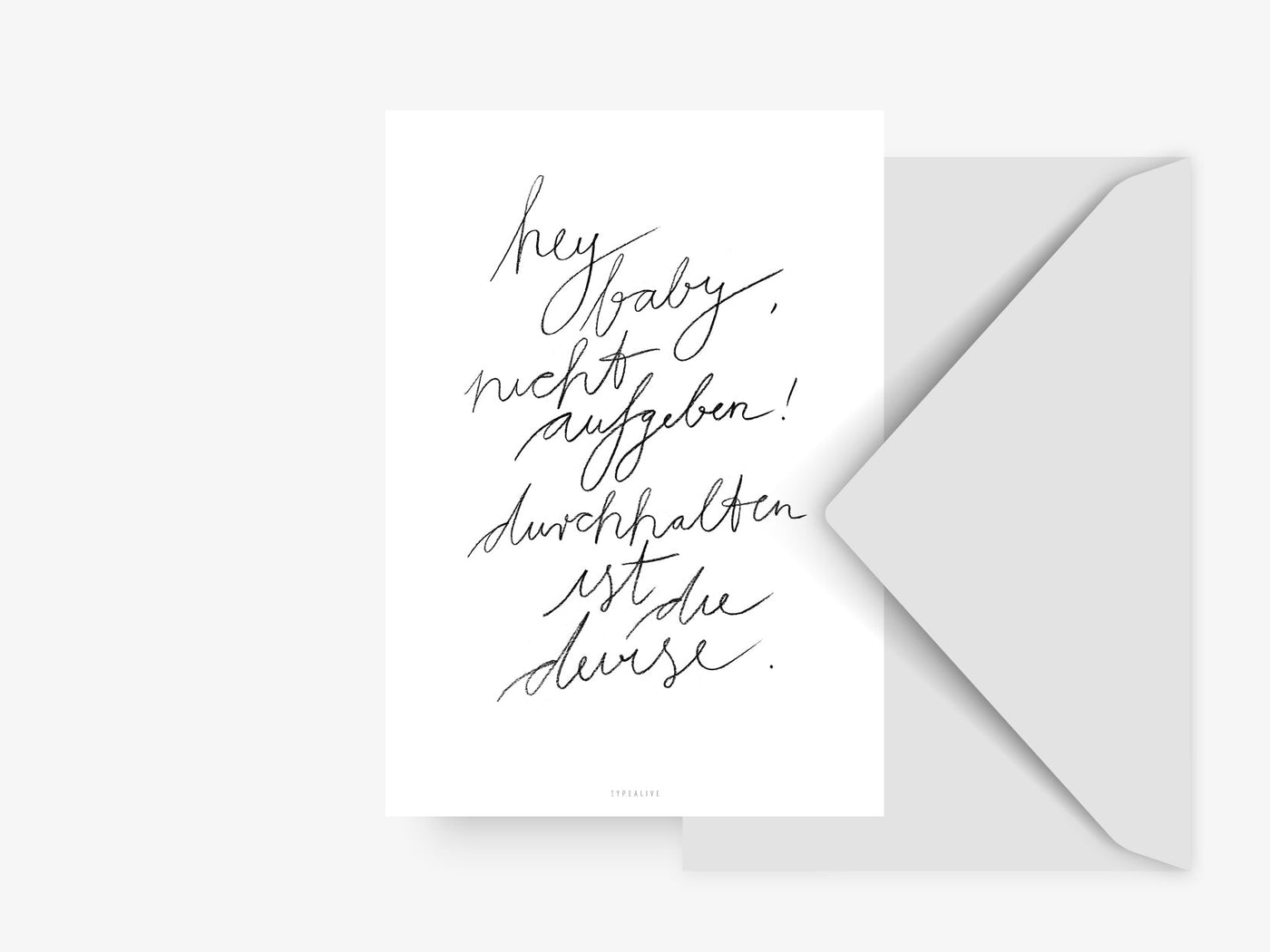 Postkarte / Durchhalten