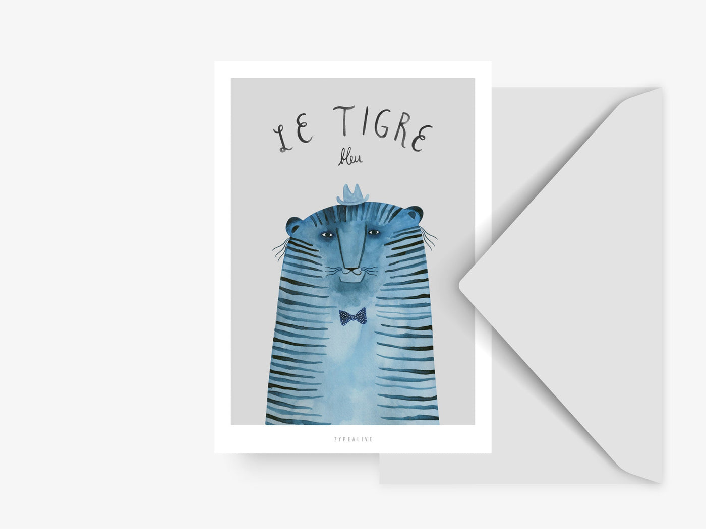 Postkarte / French Animals Tigre
