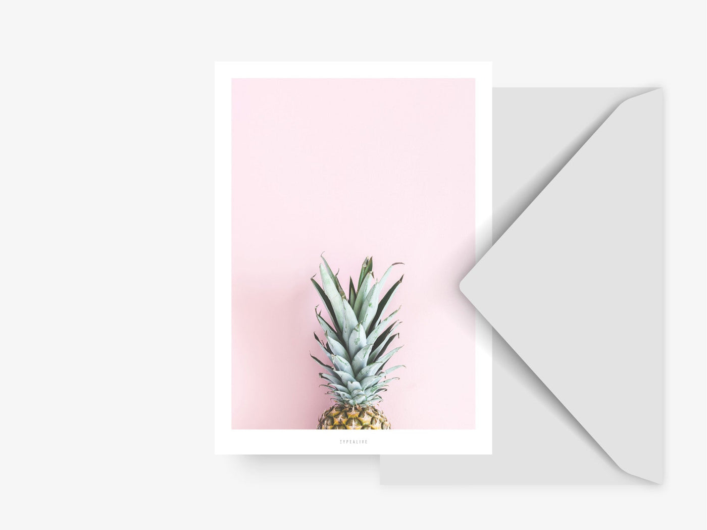 Postkarte / Pastell Pineapple