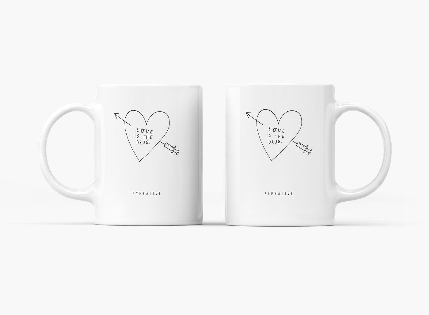 typealive - Tasse aus Keramik / Love Is The Drug