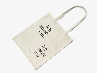 typealive - Baumwolltasche / Ich Atme Ein