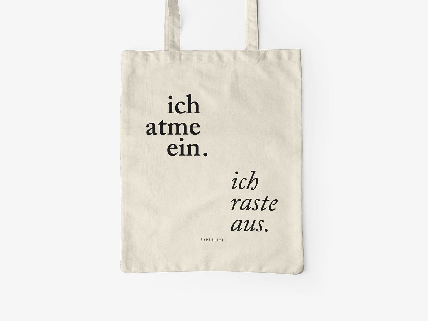 typealive - Baumwolltasche / Ich Atme Ein